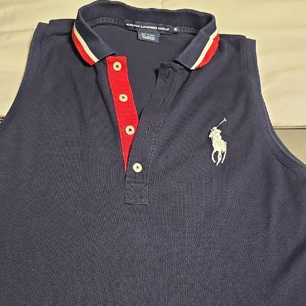 Ralph Lauren Navy Polo with Red and White Trim Dress